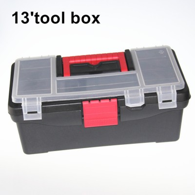 13 Inch Black Plastic Tool Box Household Hardware Electrical Maintenance Tool Box art box