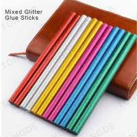 Glitter hot melt glue stick multi colors 7mmX200mm mini colorful glue stick ready to ship