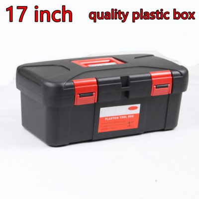 17 Inch Black Plastic Tool Box Household Hardware Electrical Maintenance largeTool Box